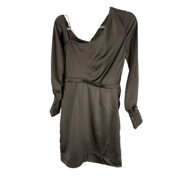 Jonathan Simkhai Cameron Mini Dress Draped One Shoulder Sexy Party Cocktail Sz 4 - Picture 9 of 10